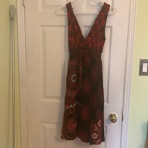 Black and red sun dress